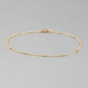 Delicate Dew Drops Bracelet - Dainty, Thin Gold Chain for Layering by GLDN/Layer